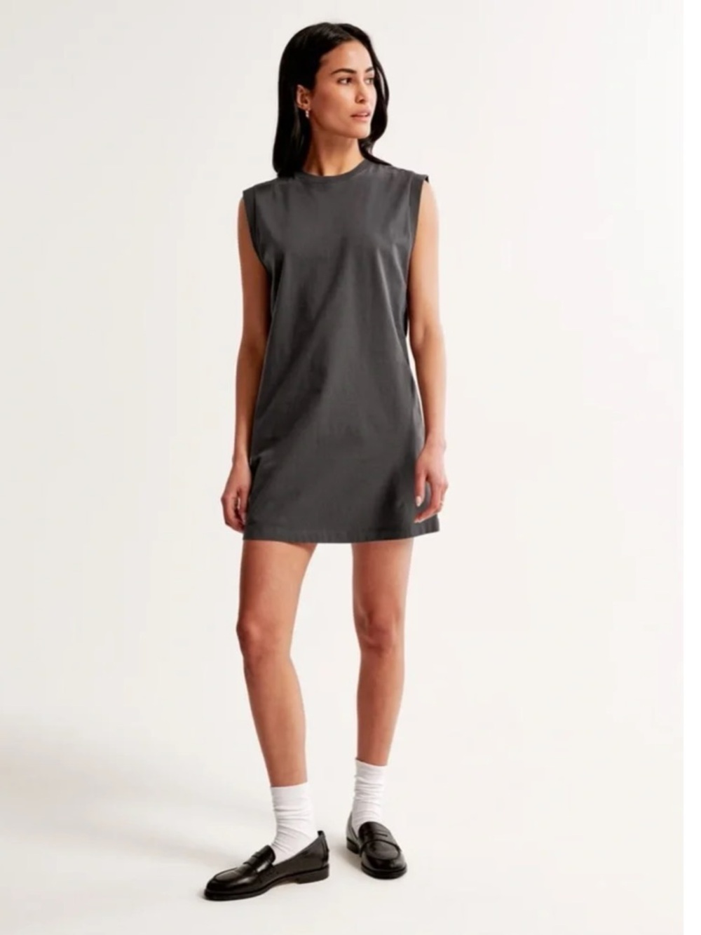 ABERCROMBIE & FITCH Soft AF Cotton T-Shirt Tank Mini Dress